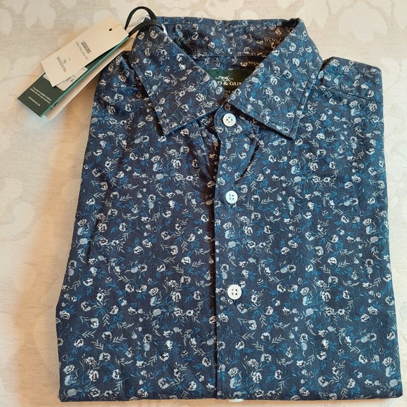 NEW! Rodd & Gunn Men's Hinckley LS Shirt Cotton Italian Midnight Blue Sz S $168 - Picture 3 of 14